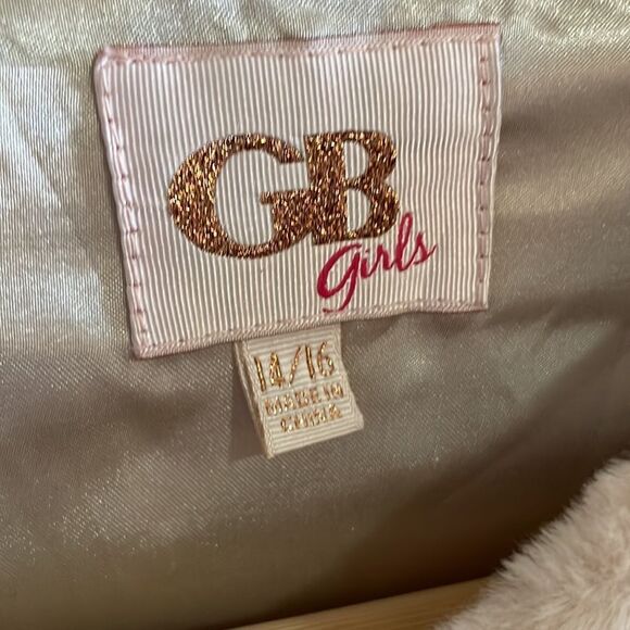 Gianni Bini GB Ivory Soft Faux Fur Girls Coat - Picture 2 of 5